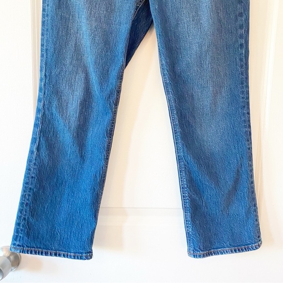 J. CREW Factory Mid Rise Flare Crop Jeans Button Fly Sz 28 - Picture 5 of 9